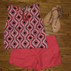 J. Crew Scalloped Edge Shorts